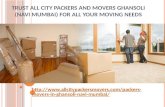 Packers and Movers in Ghansoli (Navi Mumbai) -All City Packers and Movers®