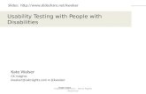 Usability Testing with People with Disabilities