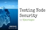 Testing NodeJS Security