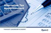 Alternative Tax Apportionment Issues Confronting Multistate Companies