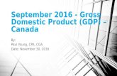 September 2016 Gross Domestic Product (gdp) - Canada
