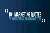 Marketing quotes from marketers deck