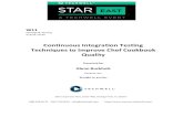 Continuous Integration Testing Techniques to Improve Chef Cookbook Quality