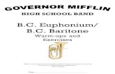 B.C. Euphonium/ B.C. Baritone - Name _____ HIGH SCHOOL BAND B.C. Euphonium/ B.C. Baritone Warm-ups and