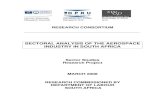 SECTORAL ANALYSIS OF THE AEROSPACE INDUSTRY  .FINAL DRAFT Sectoral analysis of the aerospace industry in South Africa 2 TABLE OF CONTENTS EXECUTIVE SUMMARY ...