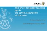 2015 ICELT  The art of language learning is old school acquistion at the core