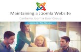 Maintaining a joomla website - Canberra