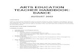 ARTS EDUCATION TEACHER HANDBOOK: DANCE - EDUCATION TEACHER HANDBOOK: DANCE ... Those interested in contributing a lesson plan, assessment item, ... education,” click on “news