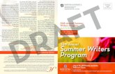 Summer Writers Program - Hofstra University Annual Summer Writers Program ... The Summer Writers Program includes a luncheon, ... He was the editor of the short story anthology Hardboiled