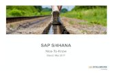 SAP S4HANA Nice-To-Know -    SAP Business Warehouse poweredbySAP HANA ... die performante Transaktionen und Real-Time-Analysen ermglichen. Haupt-buch Anlagen-buch Control-ling