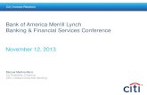Bank of America Merrill Lynch Banking Financial Services ... of America Merrill Lynch Banking Financial Services Conference November 12, 2013 Citi | Investor Relations Manuel Medina-Mora