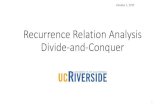 Recurrence Relation Analysis Divide-and- elenas/CS141_files/cs141Fall15_Week1_Recur...Recurrence relation
