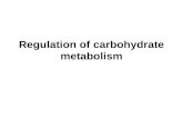 Regulation of carbohydrate metabolism - Univerzita of... · Regulation of gluconeogenesis and glycolysis: