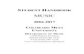 2016-2017 COLORADO MESA UNIVERSITY Student Handbook...Teaching Areas: Applied Low Brass: Trombone, Euphonium,