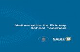 Mathematics for Primary School Teachers Materials/Teacher...¢  Mathematics for Primary School Teachers