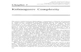 'Kolmogorov Complexity'. In: Elements of Information .KOLMOGOROV COMPLEXl7 ... to a theory of Kolmogorov