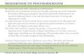 MODERNISM TO POSTMODERNISM - Yontz STAC .2017-03-04  MODERNISM TO POSTMODERNISM ... light and