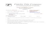 Fidelity Title Company - Booker Auction Co.· Fidelity Title Company ... or ALTA Loan Policy ... information