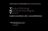 Teaching Knowledge Test - Cambridge Assessment .TKT candidates are expected to be familiar with language