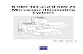 N HBO 103 and N XBO 75 Microscope Illuminating HBO... · N HBO 103 and N XBO 75 Microscope Illuminating