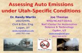 Assessing Auto Emissions in Utah-Specific Auto Emissions ... particularly under Utah-specific conditions