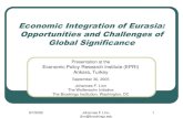Economic Integration of Eurasia: Opportunities and ...· Economic Integration of Eurasia: Opportunities