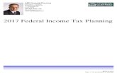 2017 Federal Income Tax Planning - .and limiting the use of itemized deductions ... alternative minimum
