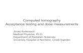 Computed tomography Acceptance testing and dose .Computed tomography Acceptance testing and dose