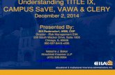 Understanding TITLE IX, CAMPUS SaVE, VAWA & .Understanding TITLE IX, CAMPUS SaVE, VAWA & CLERY December