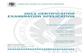 2012 CERTIFICATION EXAMINATION .2012 CERTIFICATION EXAMINATION ... ABAM sets standards for physician