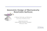 Geometric Design of Mechanically Reachable Surfaces .Geometric Design of Mechanically Reachable Surfaces