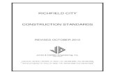 RICHFIELD CITY CONSTRUCTION STANDARDS .1535 South 100 West Richfield, UT 84701 Ph. 435-896-8266 Fax