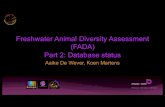 Freshwater)Animal)Diversity)Assessment) (FADA) .Freshwater)Animal)Diversity)Assessment) (FADA) Part)2:)Database)status