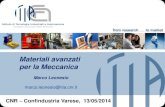 Materiali avanzati per la Meccanica - Varese .MATERIALI AVANZATI Nuovi materiali, ma anche nuovi