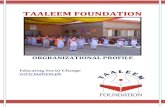 TAALEEM FOUNDATION - tf.edu.pk .Holy Quran being taught as a subject by qualified post-graduate teachers