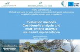 Evaluation methods Cost-benefit analysis and .Outline Multi-criteria analysis, Cost benefit analysis