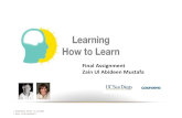 Final Assignment, Learning How to Learn, Coursera