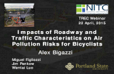 Impacts of Roadway and Traffic Characteristics on Air Pollution Risks for Bicyclist