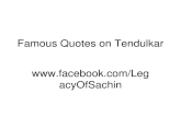 Famous quotes on tendulkar