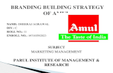 BRANDING STRATEGY OF AMUL