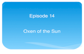 Oxen of the Sun