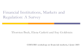 Financial Institutions, Markets and Regulation: A Survey | COEURE Workshop on Financial Markets