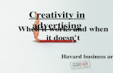Creativity in advertising-a havard business article