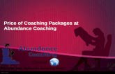 Price of Coaching Packages at Abundance Coaching