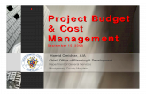 1 Project Budget  Cost Management  Budget  Cost Management September 15, ... Construction cost change per phase per selected projects ... 02-Construction Cost Estimate
