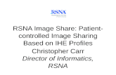 RSNA Image Share: Patient- controlled Image Sharing Based on IHE Profiles Christopher Carr Director of Informatics, RSNA.