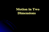Motion in Two Dimensions. Motion in two dimensions like the motion of projectiles and satellites and the motion of charged particles in electric fields.