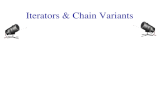 Iterators & Chain Variants. Iterators  An iterator permits you to examine the elements of a data structure one at a time.  C++ iterators Input iterator.