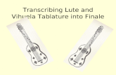Transcribing Lute and Vihuela Tablature into Finale.
