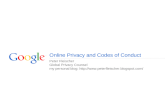 Online Privacy and Codes of Conduct